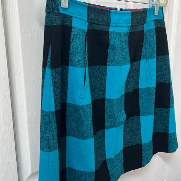 Banana Republic black and turquoise A line skirt size 8 - Picture 4 of 15
